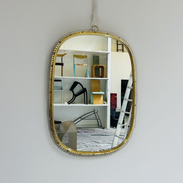 Gold Mirror by Josef Frank for Svenskt Tenn, 1960s For Sale - Image 8 of 8