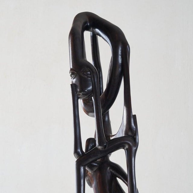 Modernist Anthropomorphic Makonde Sculpture, 1950s For Sale - Image 9 of 10