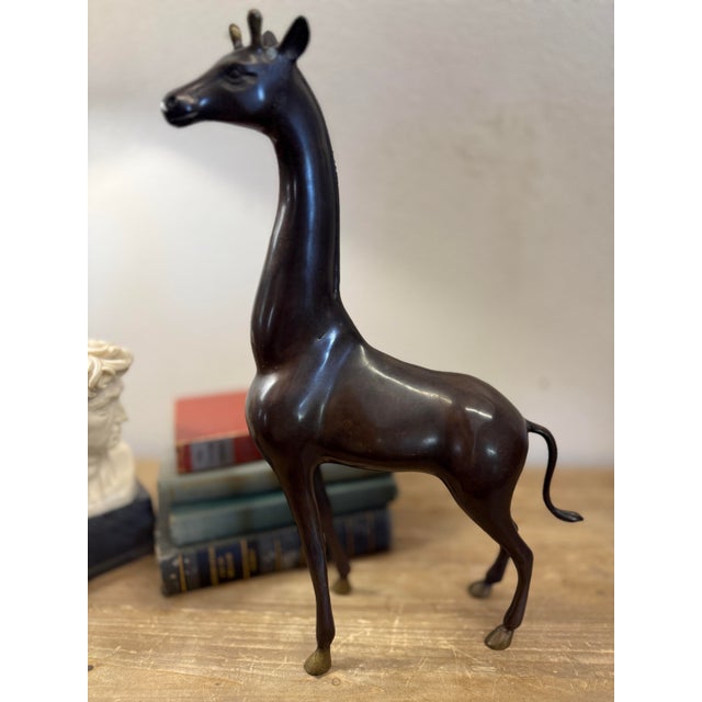 1950s African Bronze Giraffe For Sale - Image 6 of 6