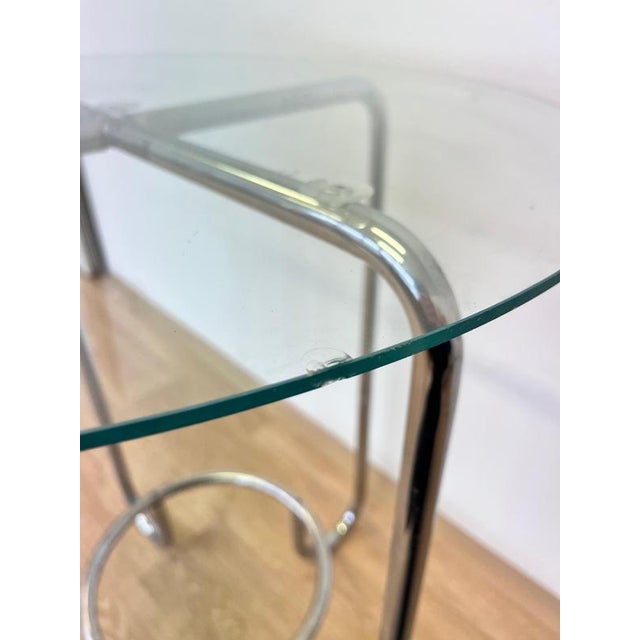Bauhaus Chrome and Glass Table,1930s For Sale - Image 9 of 10