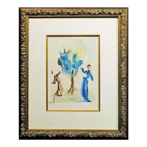 1960s Salvador Dali the Divine Comedy Purgatory #24 Woodblock Art Print Hand Signed