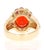 2020s 4.29 Carat Oval Cut Fire Opal Sapphire Diamond Yellow Gold Cocktail Ring Size 7 For Sale - Image 5 of 7