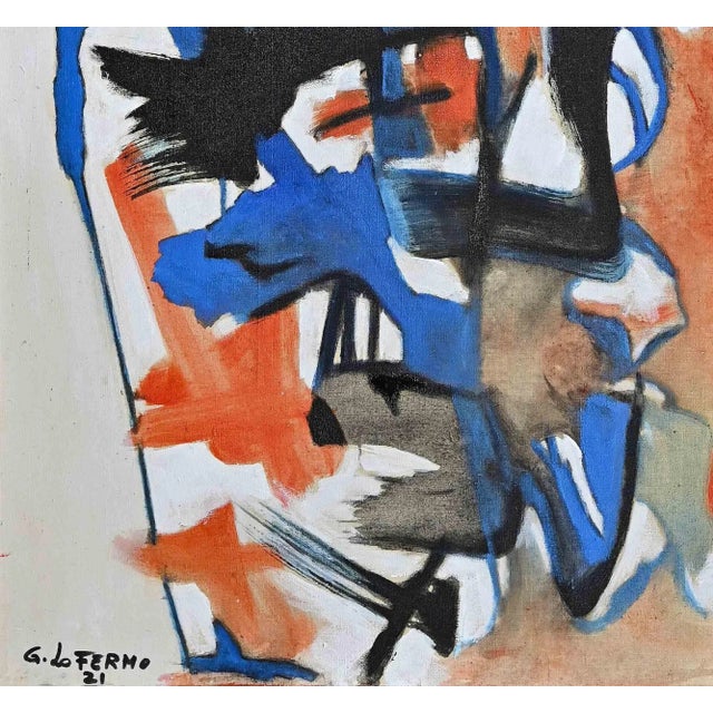 Abstract Expression is an original artwork realized by Giorgio Lo Fermo (b. 1947) in 2021. Original Oil Painting on...
