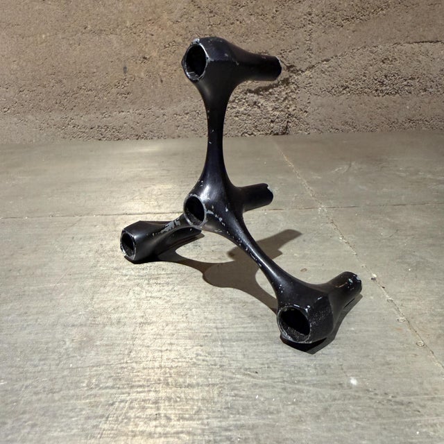 1960s Vintage Candle Holder Cast Alluminum Mid Century Modern Laurids Longborg Era For Sale - Image 5 of 11