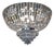 Allure Six Lights Flush Mount in Polished Chrome and Crystal by Aggiolight For Sale