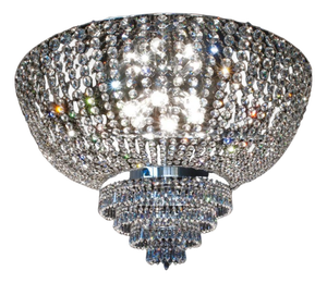 Allure Six Lights Flush Mount in Polished Chrome and Crystal by Aggiolight