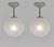 HETTIER & VINCENT A beautiful 1925 - 1930 pair of French art deco flush mounts by Hettier & Vincent in nickel plated solid...