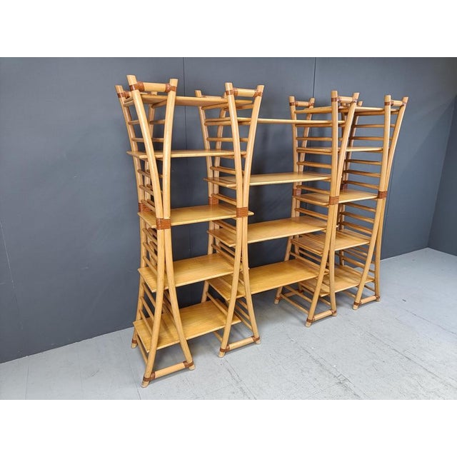 1970s Vintage Bamboo Wall Unit, 1970s For Sale - Image 5 of 11