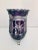 Vintage Thick and Heavy Hand Cut Purple Crystal Vase For Sale - Image 10 of 10