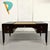 Maitland-Smith Desk in Makassar With Faux Ostrich Leather Top For Sale - Image 9 of 14