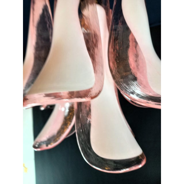 Vintage Art Deco Pendant Lamp with Handmade Murano Petal Glass, 1972 For Sale - Image 6 of 7