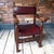 Brutalist Rare Antique Spanish Revival / Gothic Oak Armchair in Oxblood Leather & Bronze Accents For Sale - Image 3 of 12