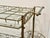 Metal Whimsical Mid‑Century Hollywood Regency TwoTier Brass Bar Cart Trolly For Sale - Image 7 of 9