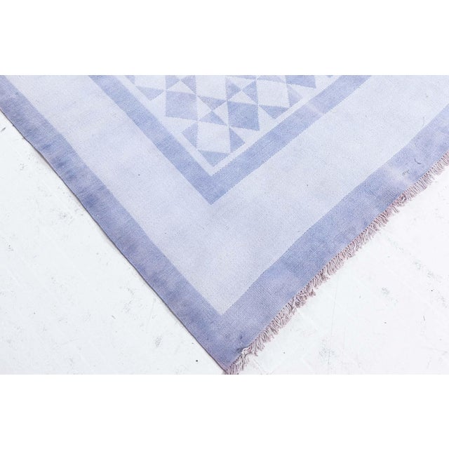 Indian Cotton Indian Rug For Sale - Image 3 of 9