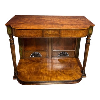 Early 20th Century Flame Mahogany Console | Hall Table For Sale