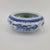 Vintage Chinese Scholar's Water Pot Blue & White Imperial Dragon Motif Qianlong Mark With Carved Wood Stand For Sale In Austin - Image 6 of 15