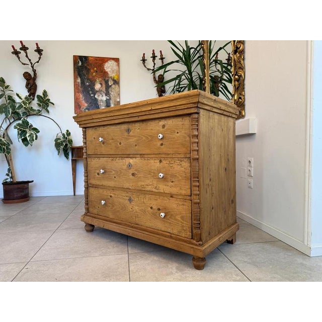 Wood Chest of Drawers in Spruce For Sale - Image 7 of 16