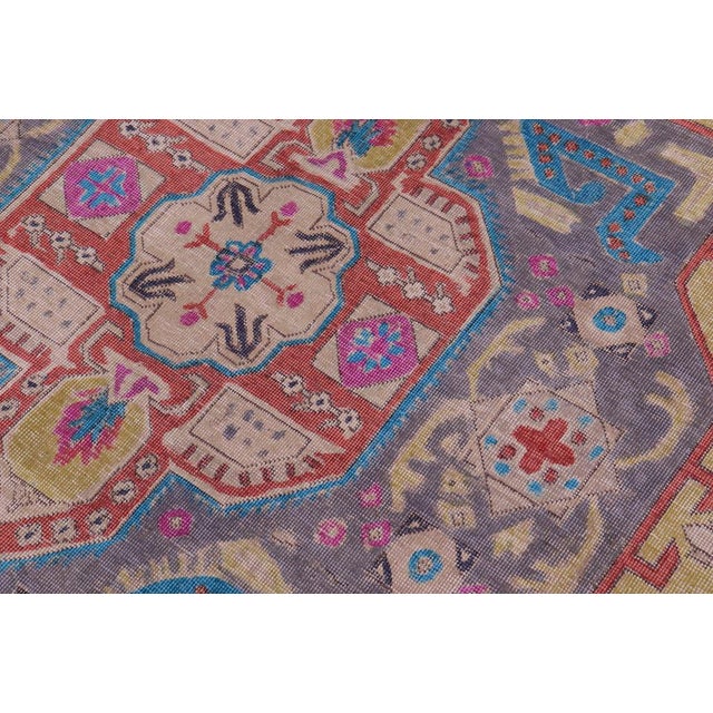 Shabby Chic Vintage 1990's Yellow/Gray Wool Rug - 8'6'' X 12'5'' For Sale - Image 4 of 10