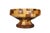 Vintage segmented turned wood parquetry fruit centerpiece pedestal compote bowl. Made from many different types of wood...
