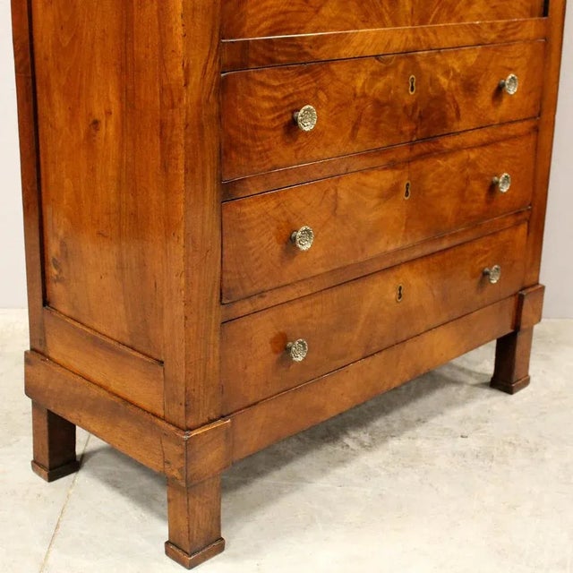 Wood 19th Century Empire Secretaire in Walnut For Sale - Image 7 of 12
