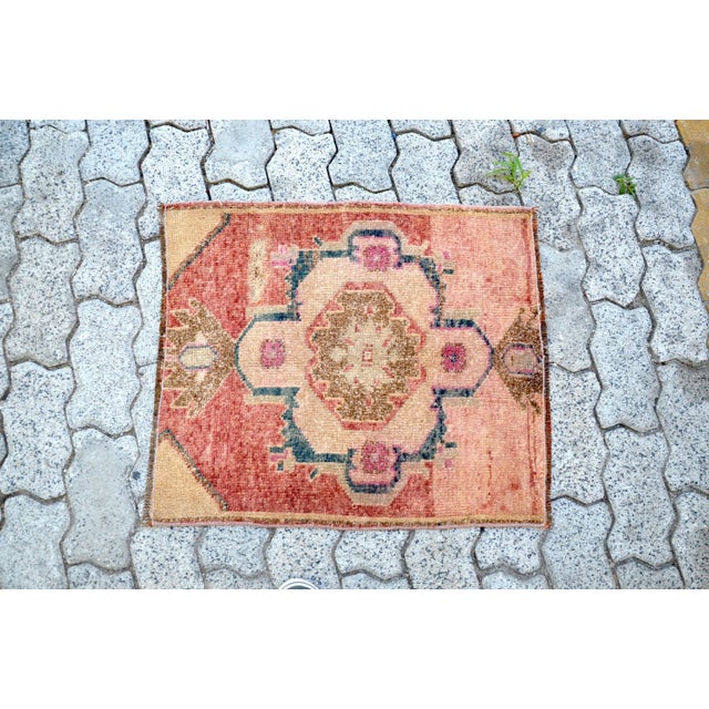 1960s Vintage Wool Hand Knotted Rug For Sale - Image 6 of 6