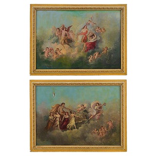 Venus and Apollo Paintings, Set of 2 For Sale