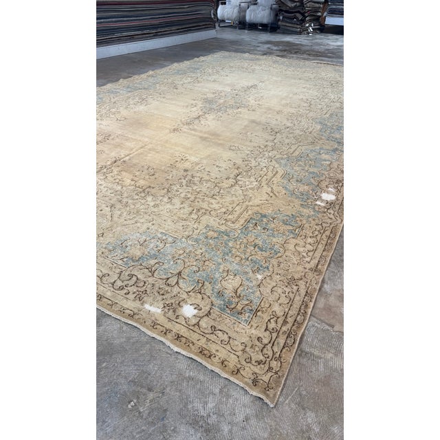Mid-20th Century Antique Kerman Wool Rug For Sale - Image 4 of 14