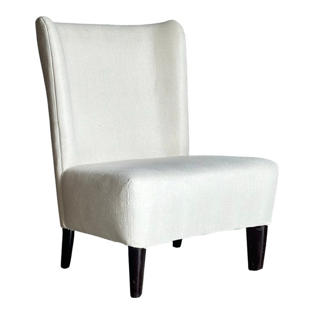 1940s Attributed to Edward Wormley for Dunbar Petite Slipper Chair- Unmarked For Sale