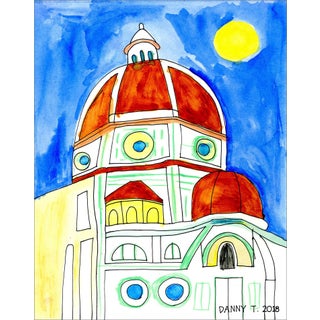 "Florence Duomo (D2974)" Original Contemporary Painting by Danny Thach For Sale