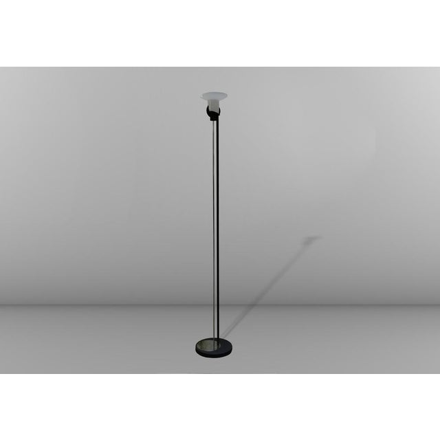 Italian Opaline Glass Floor Lamp by Venini for Veluce, 1980s For Sale - Image 9 of 11