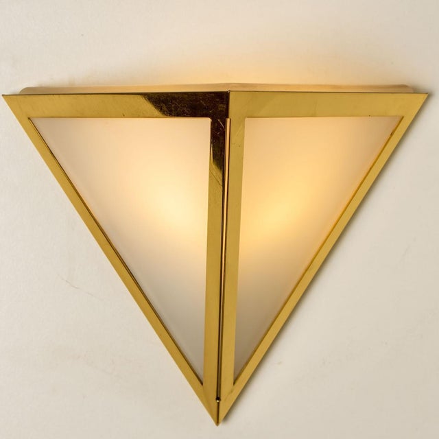 Triangle Glass Wall Light from Limburg, 1970s For Sale - Image 13 of 16