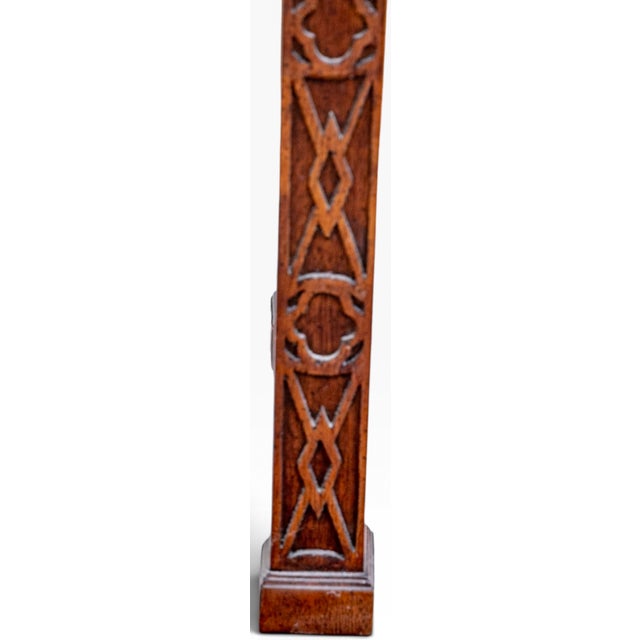 Vintage Henredon Chinese Chippendale Carved Mahogany Console Table For Sale - Image 9 of 10