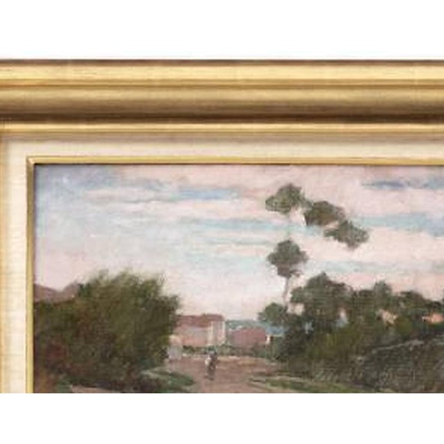 Painting - Marques de Oliveira. 'Landscape with figure'. Oil on canvas. Signed. Dimensions: 26x40 cm.
