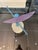 A fabulous postmodern 8 seats dining table sculpted from concrete and powder coated steel in blue & purple with a large...
