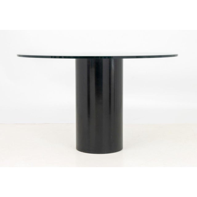 Late 20th Century Modern Glass Top Pedestal Table For Sale - Image 5 of 5