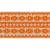 Rustic Schumacher Talitha Tape in Orange on Natural For Sale - Image 3 of 3