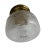 Mid-Century Modern Mid-Century Pressed Glass Petite Flushmount Fixture With Original Brass Holder For Sale - Image 3 of 4