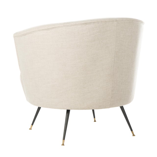 2020s Alexander Velvet Retro Mid Accent Chair in Light Grey For Sale - Image 5 of 9
