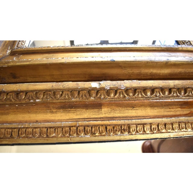 Gold Antique 18th-Century French Giltwood Mirrors - a Pair For Sale - Image 8 of 12