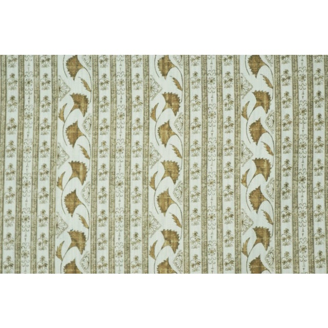 Lauren Liess Boho Stripe Fabric in Antique Beige For Sale