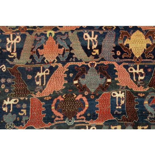Textile Zabihi Collection Oversize Antique Persian Bidjar Carpet - 12' x 18'2" For Sale - Image 7 of 12