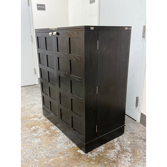 2010s Crate & Barrel Steamer Dry Bar For Sale - Image 5 of 12