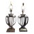 1991 Monumental Chapman Patinated Iron & Brass Urn Table Lamps - a Pair For Sale