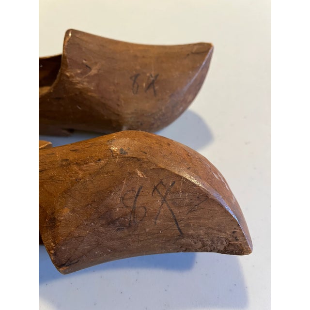 Early 20th Century Childs Swedish Wooden Shoes - Clogs, Trasko For Sale - Image 12 of 13