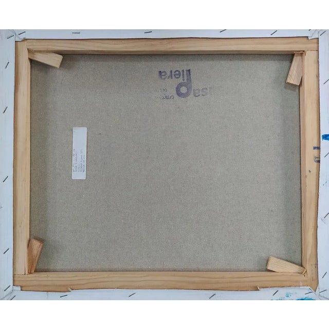 Textile Hector Ramirez Ortega, Composition, 1990, Mixed Media on Canvas For Sale - Image 7 of 8