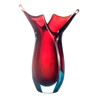 Murano Glass Vase by Flavio Poli, 1960s For Sale