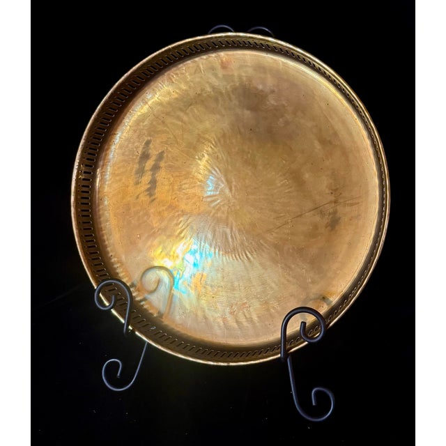 Mid 20th Century Vintage Brass Gallery Tray For Sale - Image 5 of 12