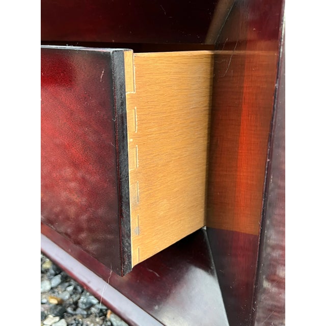 Brown Mid Century Mahogany Hollywood Regency Style Nightstands - a Pair For Sale - Image 8 of 11