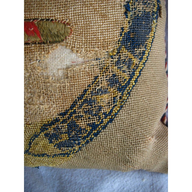 Textile Pillow With Coat of Arms of Marquesses of Westminster 18 Century For Sale - Image 7 of 10