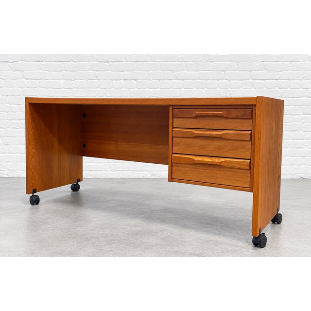 Mid-Century Modern Mid Century Modern Danish Teak Desk by Denka, C. 1960’s For Sale - Image 3 of 14